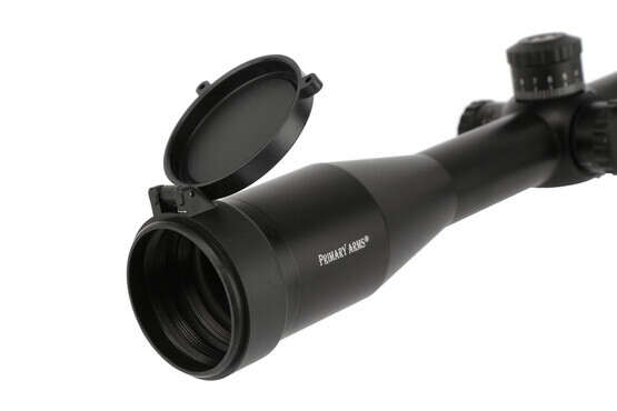 The Primary Arms 4-16 scope comes with flip up lens covers